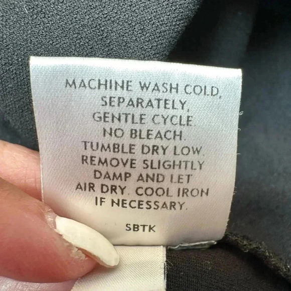 Eileen Fisher Pull On Skirt Size M Petite Black Viscose Blend Stretch Pencil - Picture 6 of 7